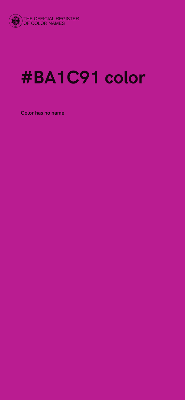 #BA1C91 color image