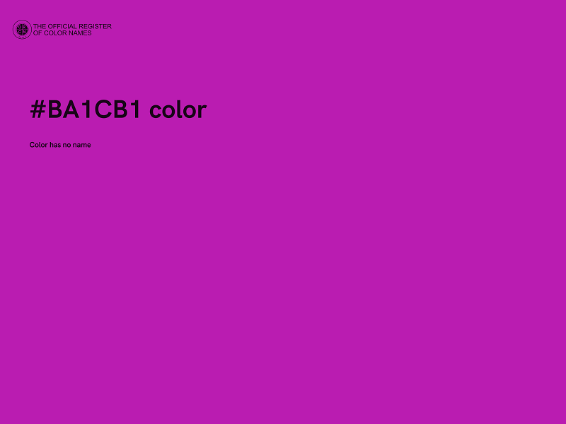 #BA1CB1 color image