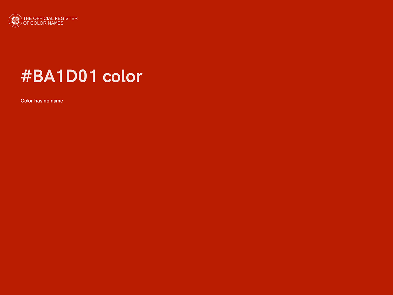 #BA1D01 color image