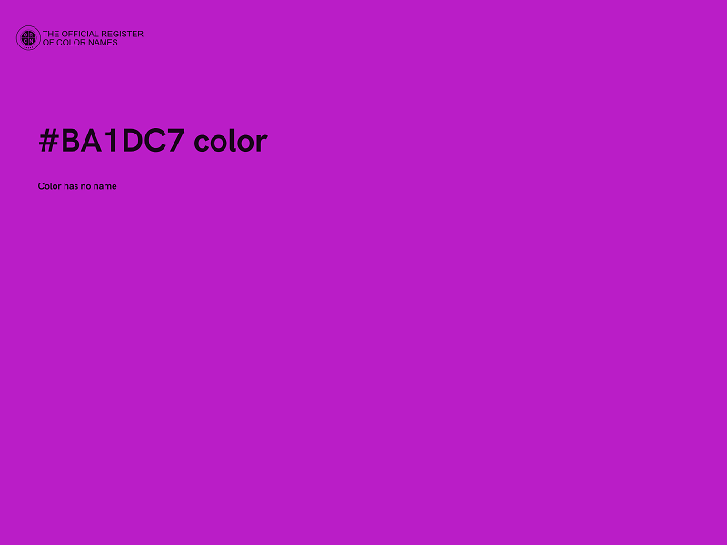 #BA1DC7 color image