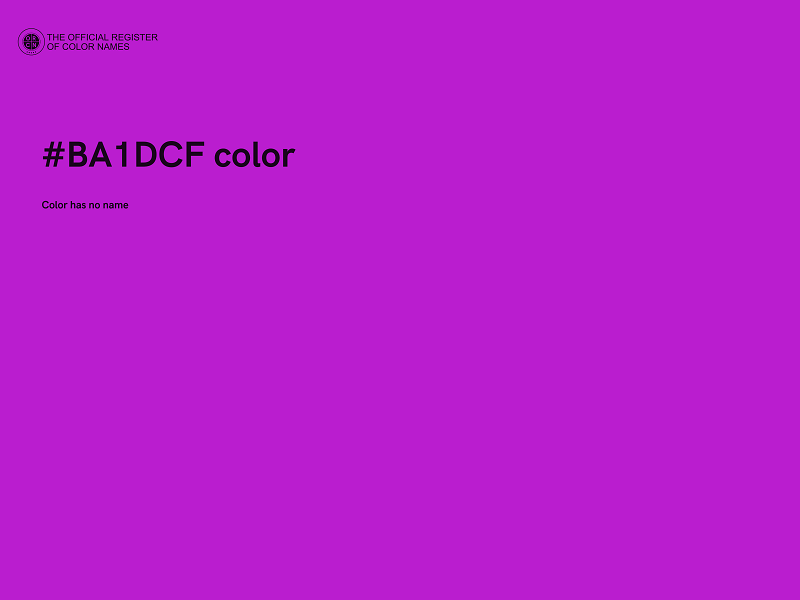 #BA1DCF color image