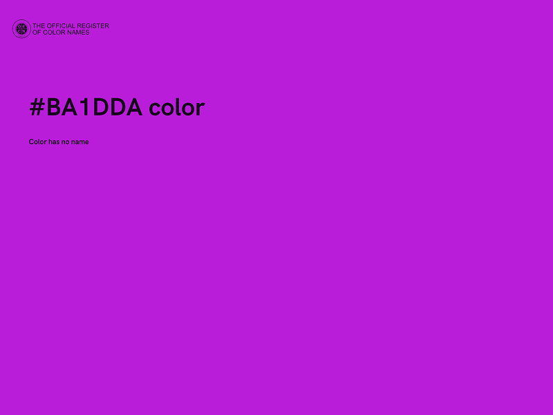 #BA1DDA color image