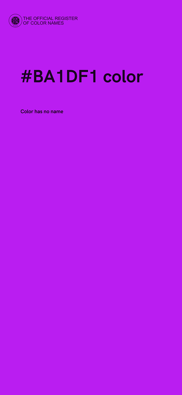 #BA1DF1 color image
