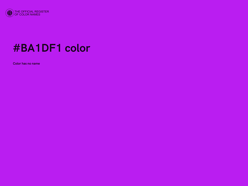 #BA1DF1 color image