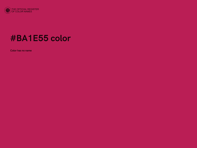 #BA1E55 color image