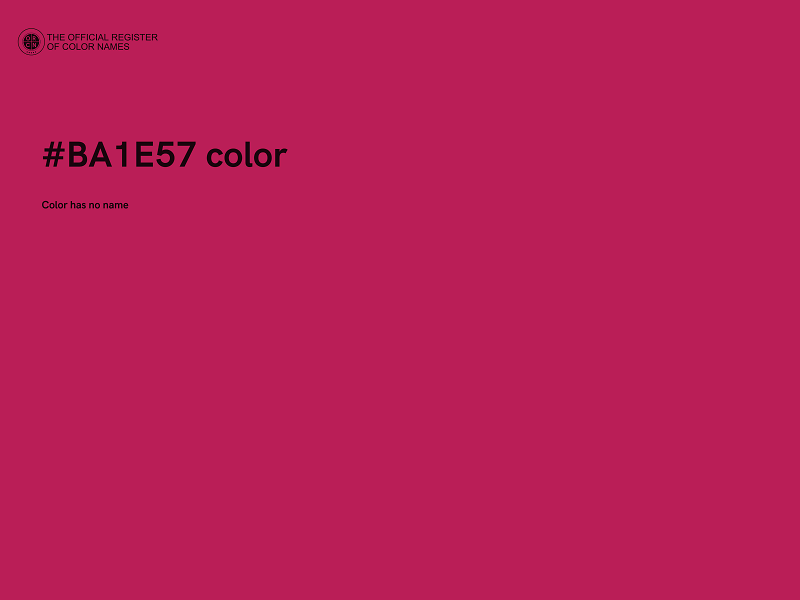 #BA1E57 color image