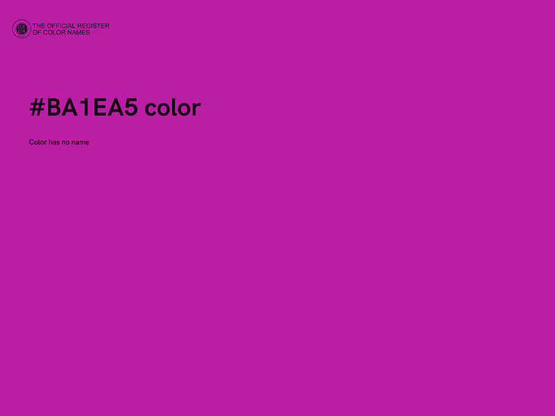 #BA1EA5 color image