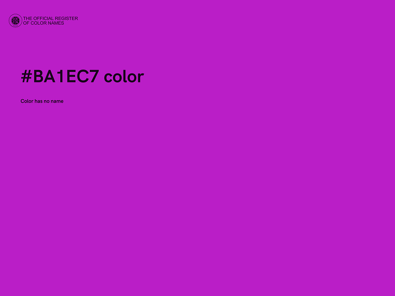 #BA1EC7 color image