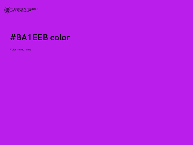 #BA1EEB color image