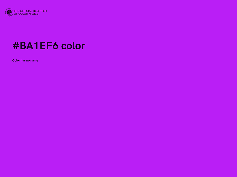 #BA1EF6 color image