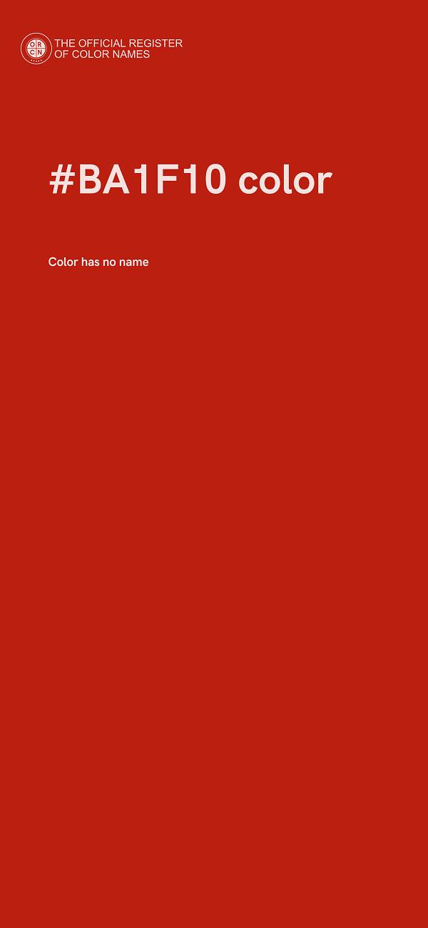#BA1F10 color image