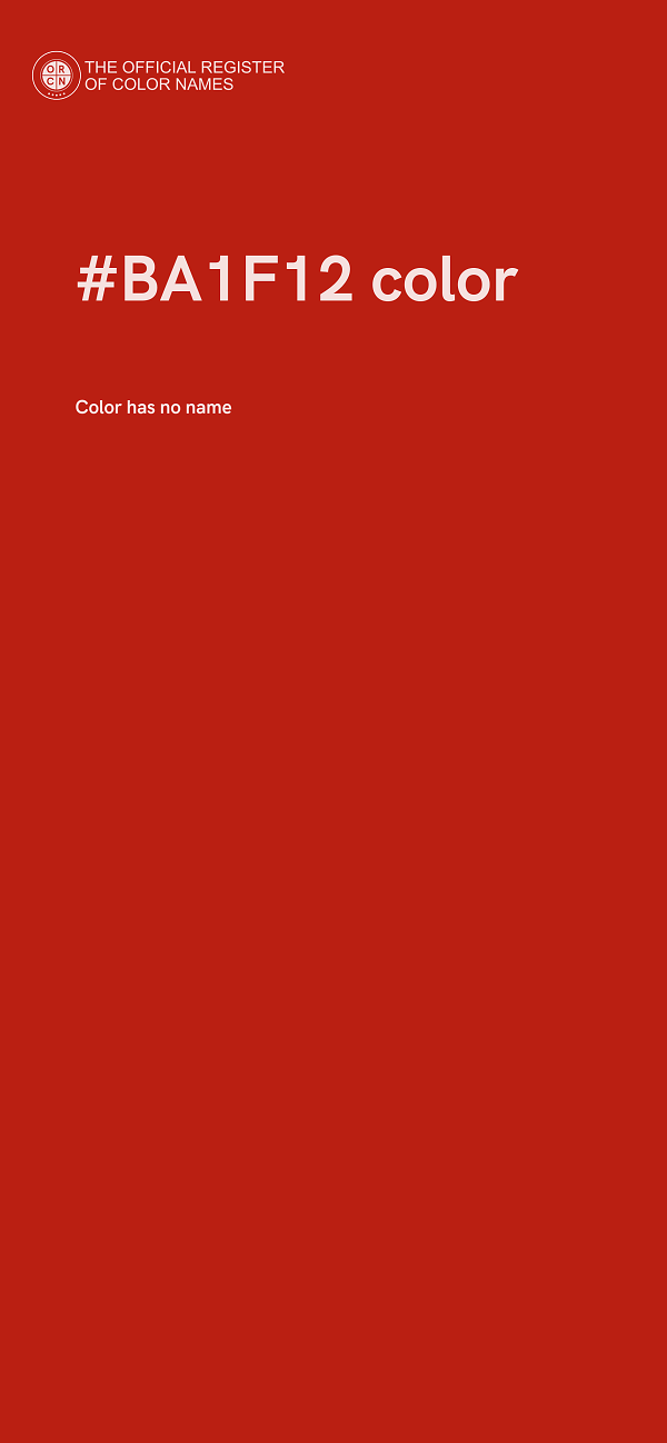 #BA1F12 color image
