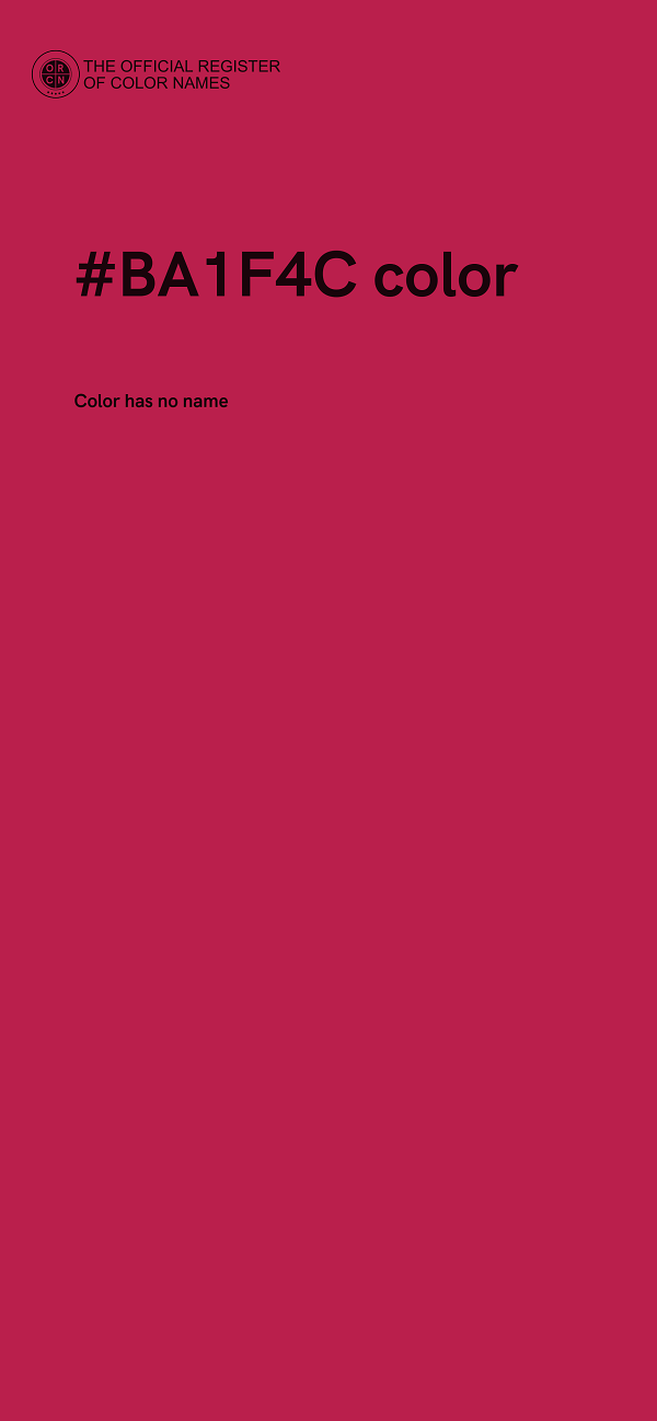 #BA1F4C color image
