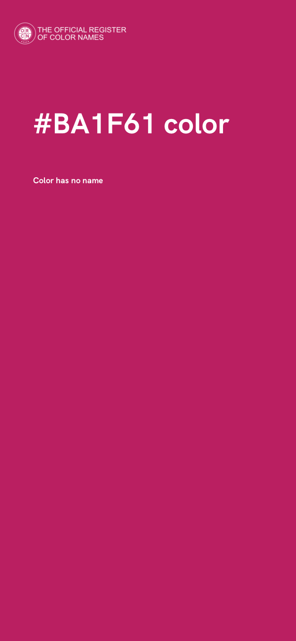 #BA1F61 color image