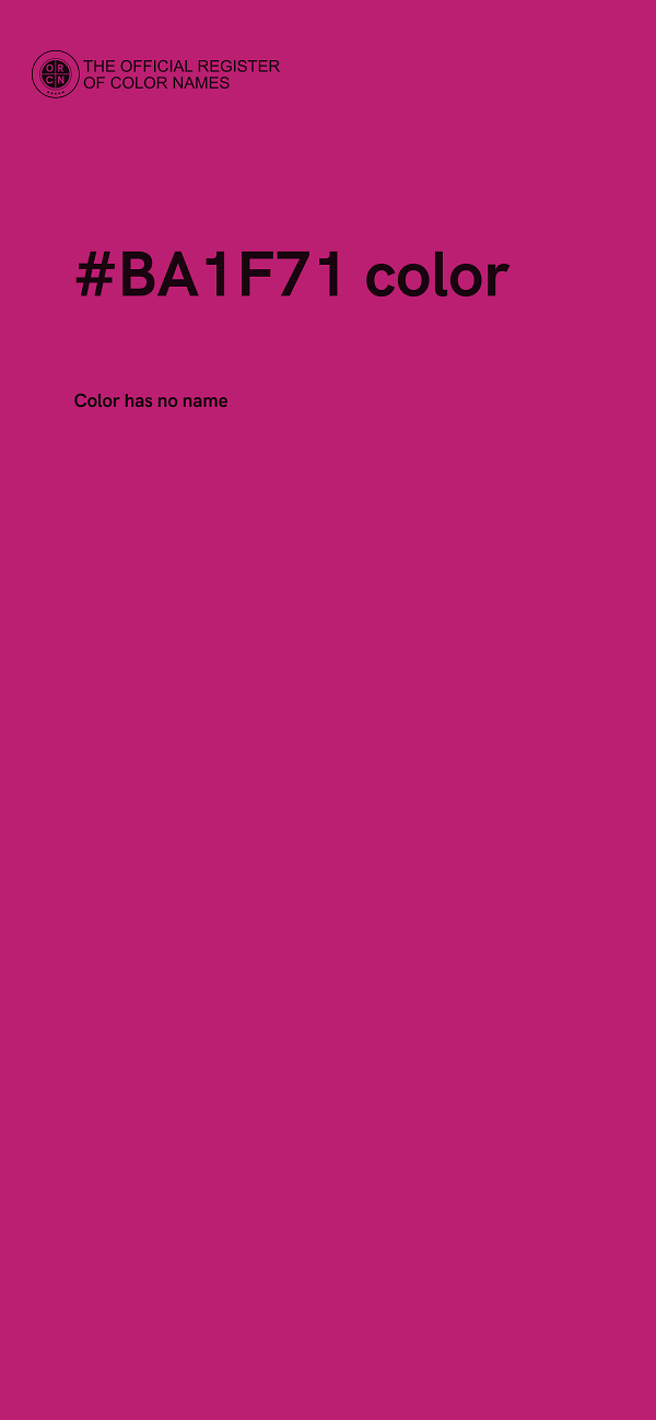 #BA1F71 color image
