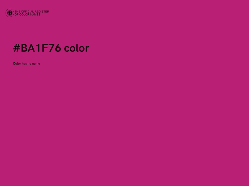 #BA1F76 color image