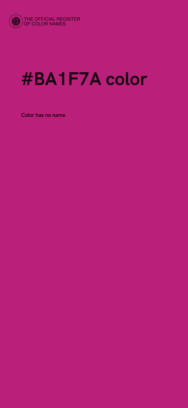#BA1F7A color image