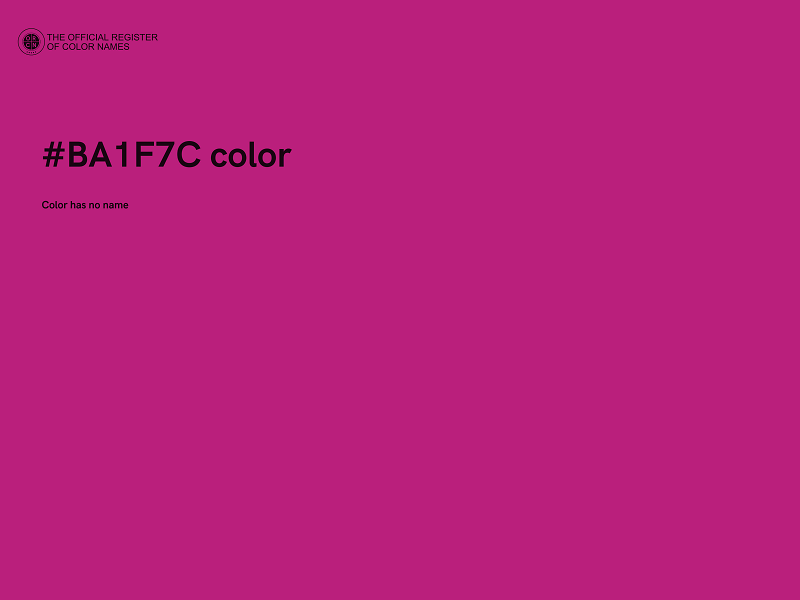 #BA1F7C color image