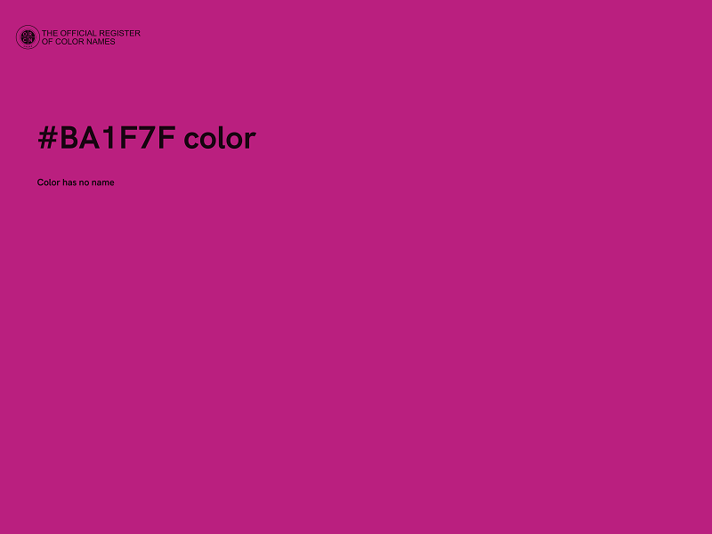 #BA1F7F color image