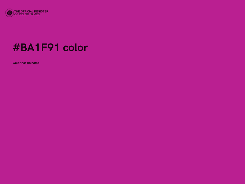 #BA1F91 color image
