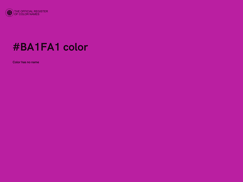 #BA1FA1 color image