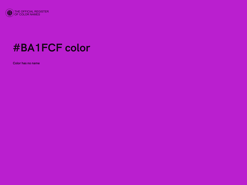 #BA1FCF color image