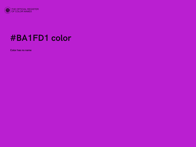 #BA1FD1 color image