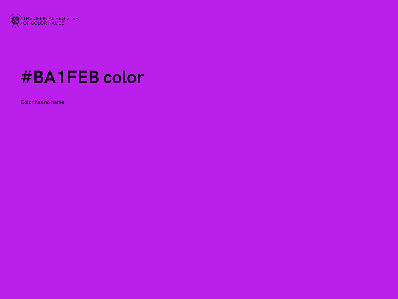 #BA1FEB color image