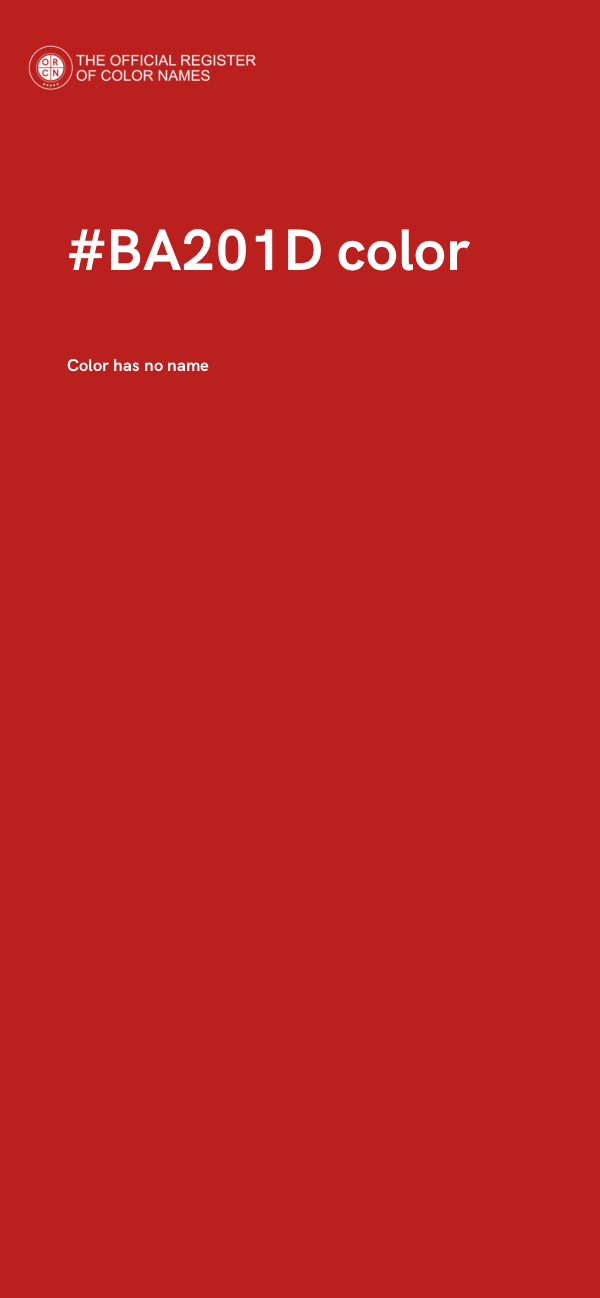#BA201D color image