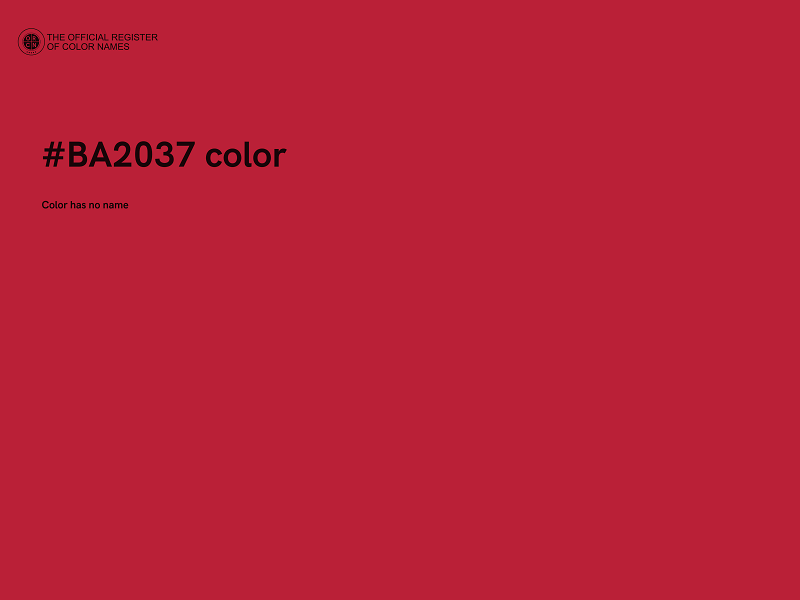 #BA2037 color image