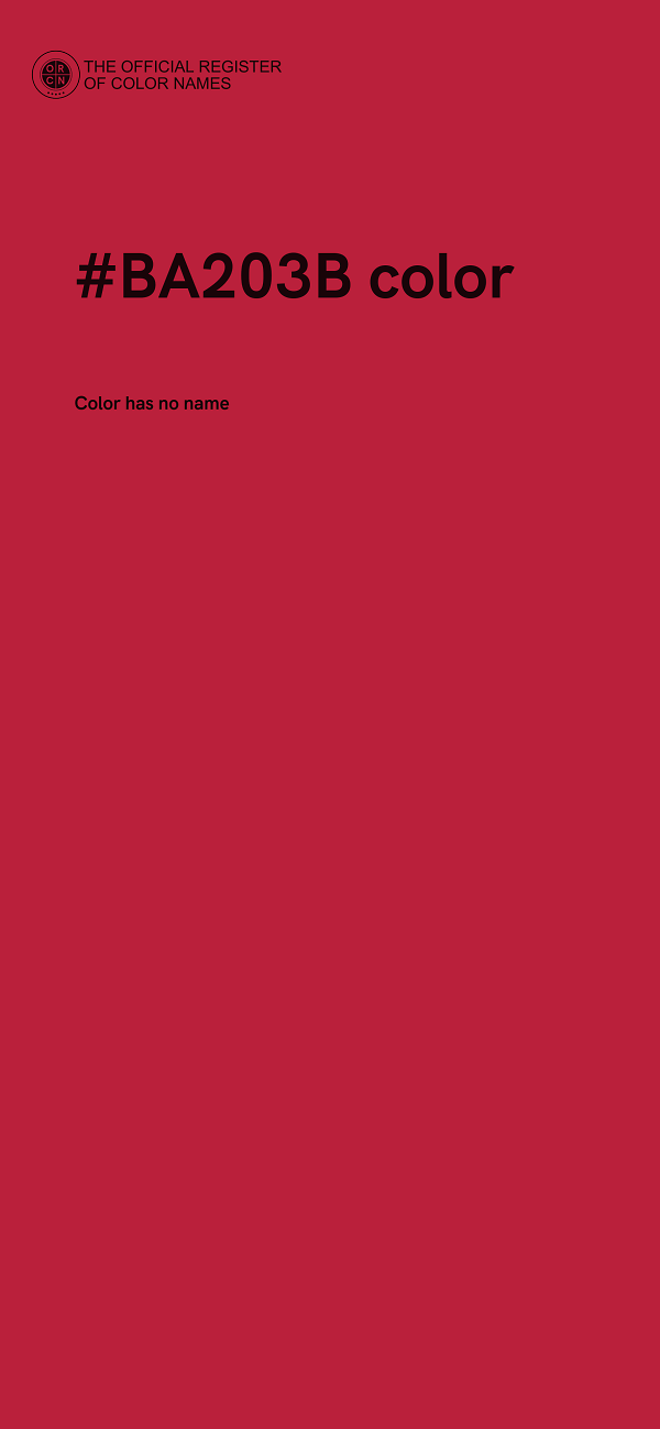 #BA203B color image