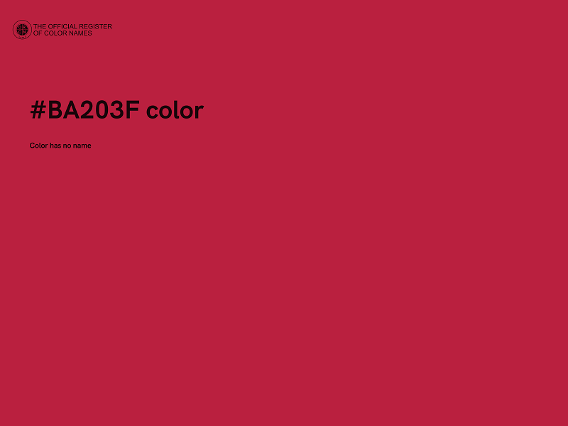 #BA203F color image