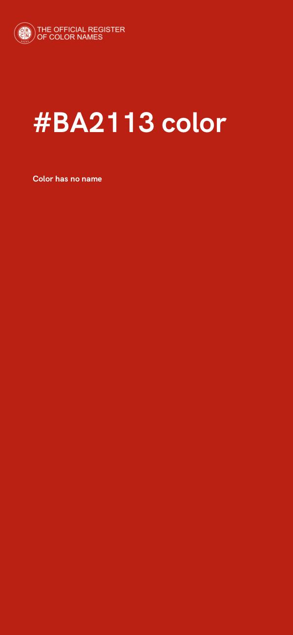 #BA2113 color image