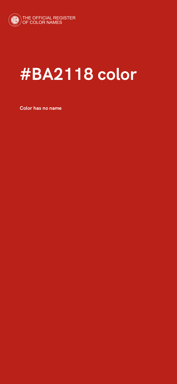 #BA2118 color image