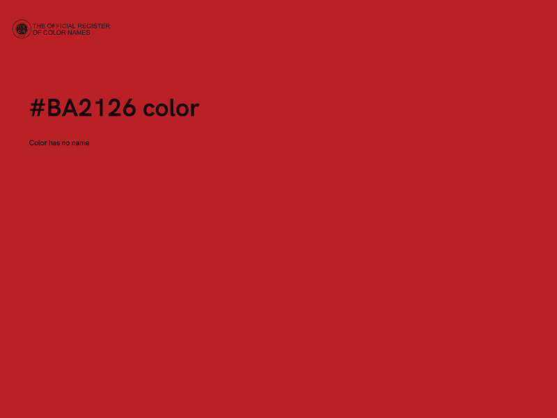 #BA2126 color image