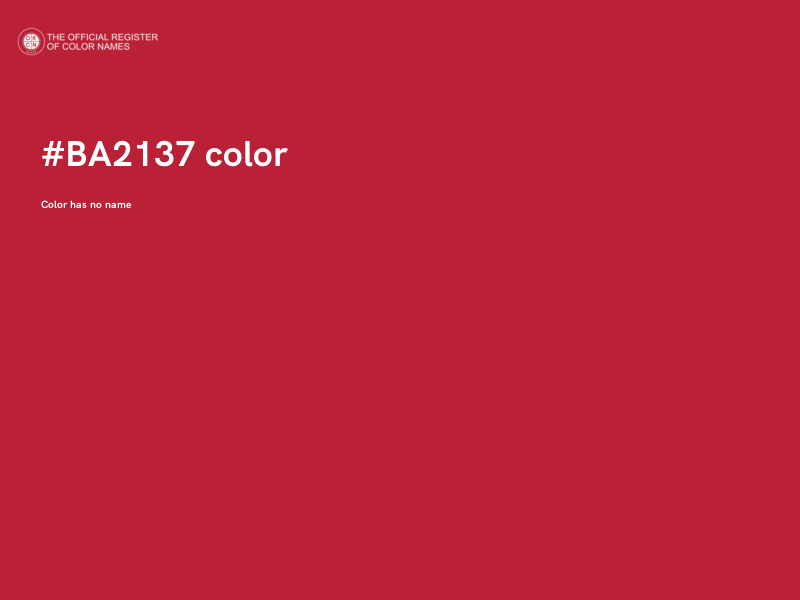 #BA2137 color image