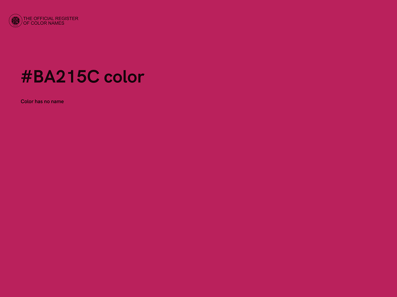 #BA215C color image