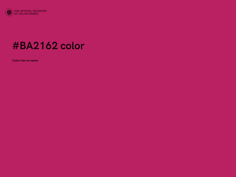 #BA2162 color image