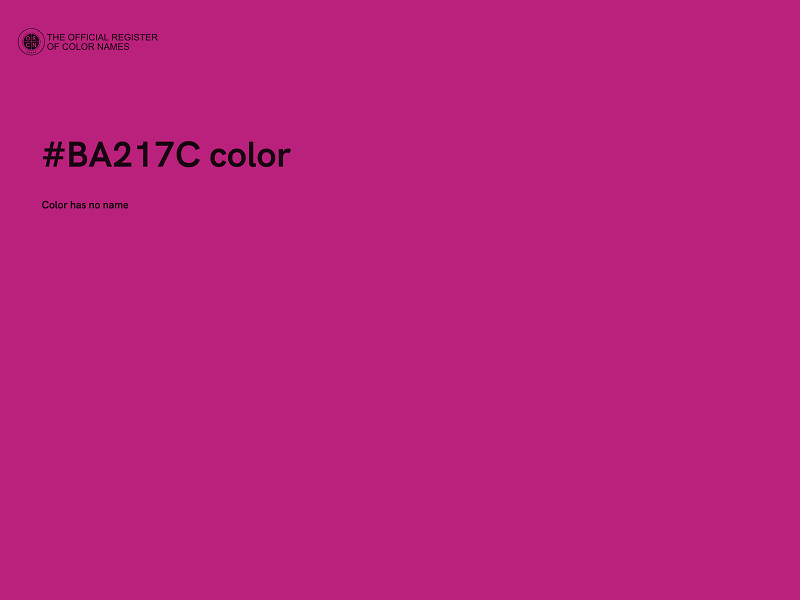 #BA217C color image