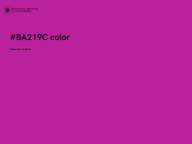 #BA219C color image
