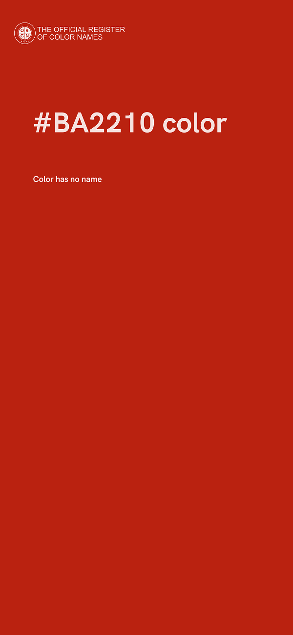 #BA2210 color image