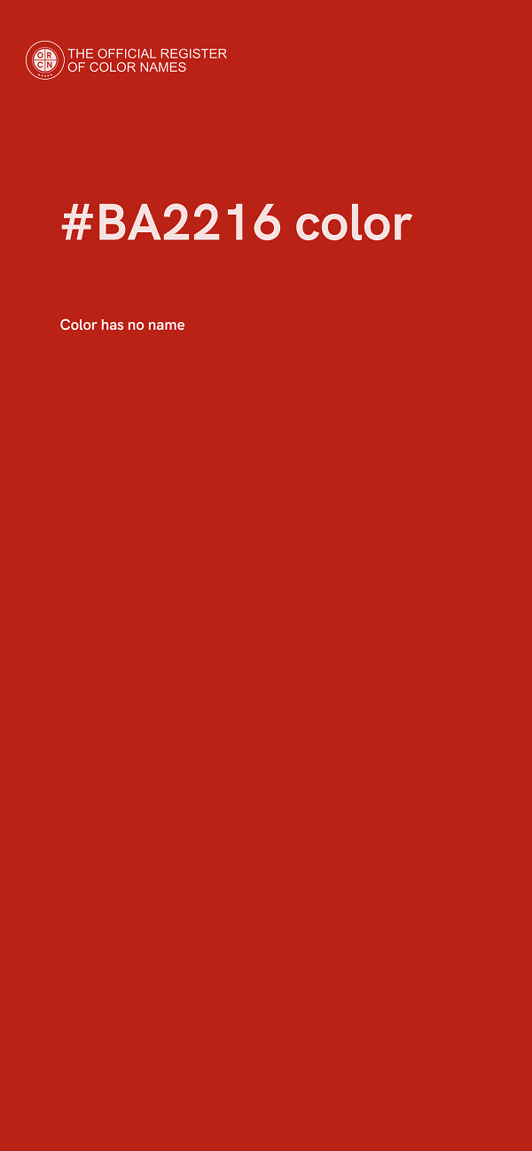#BA2216 color image