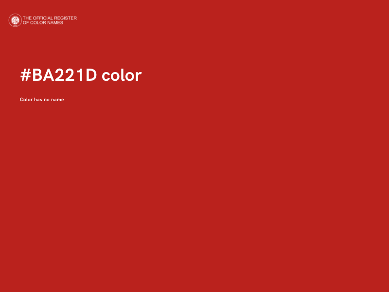 #BA221D color image