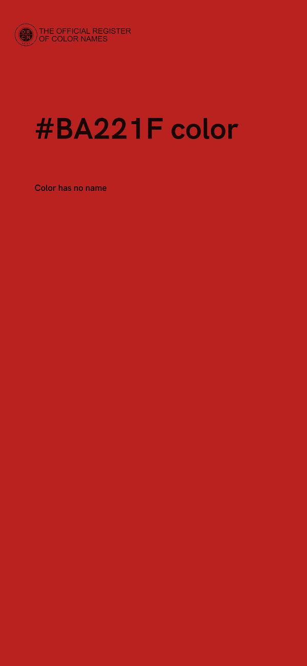 #BA221F color image