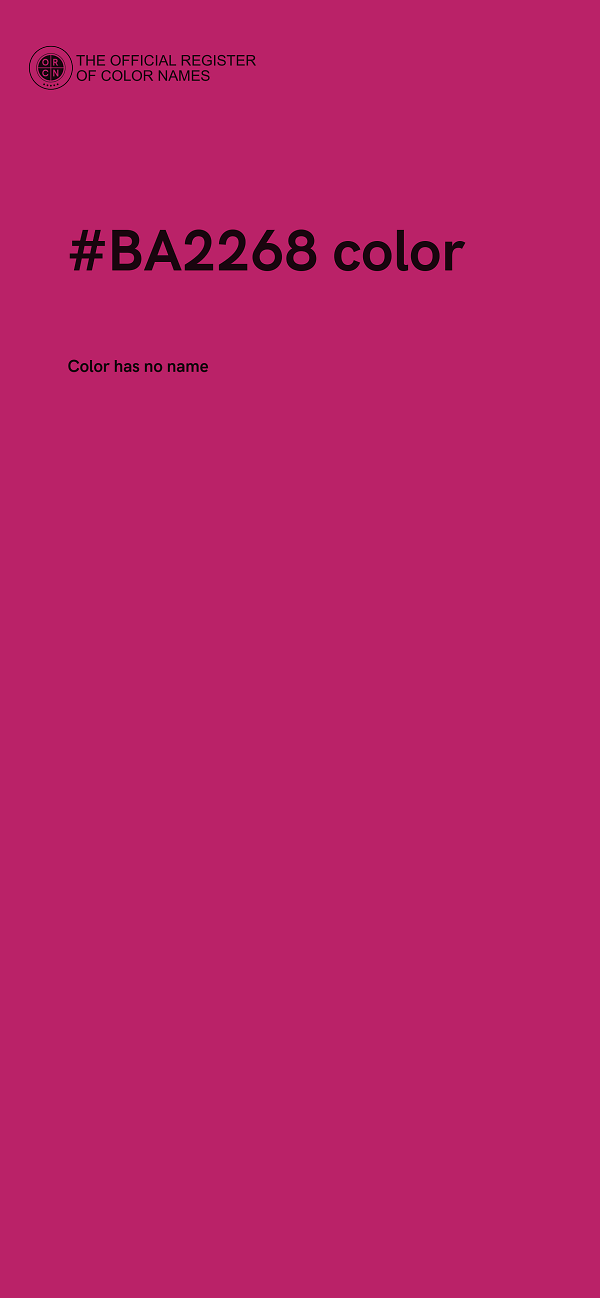 #BA2268 color image