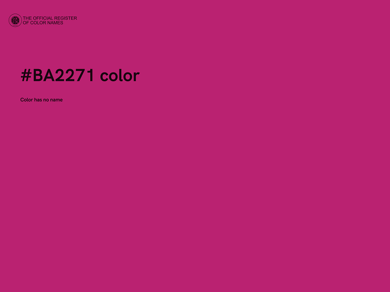 #BA2271 color image