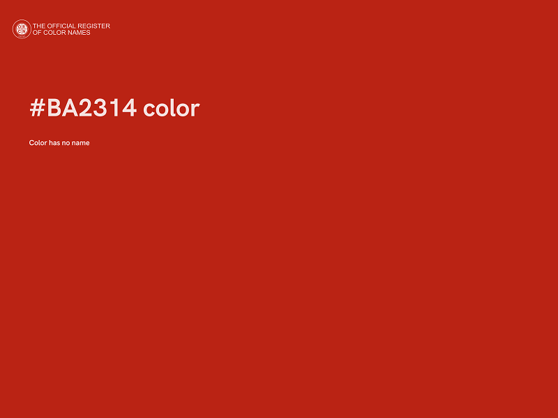 #BA2314 color image