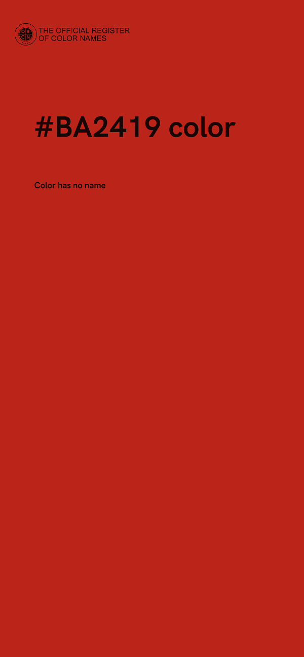 #BA2419 color image