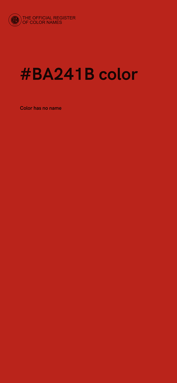 #BA241B color image