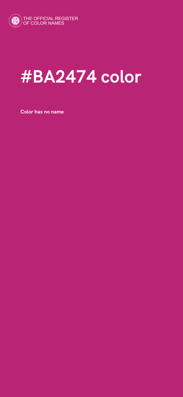 #BA2474 color image